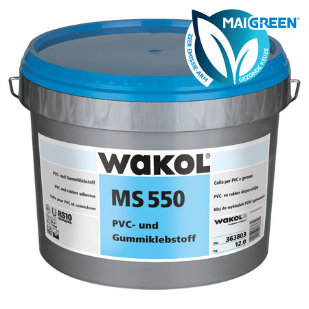 Wakol Colle polymère PVC et caoutchouc MS550 : contenu 7,5 kg