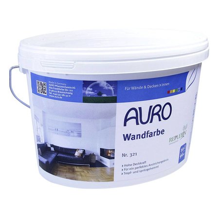 Auro 321 Wall paint Porcelain white on Color