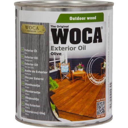 Woca Exterior Oil SALT GREEN for Terrace, Furniture, Log Cabin, etc.