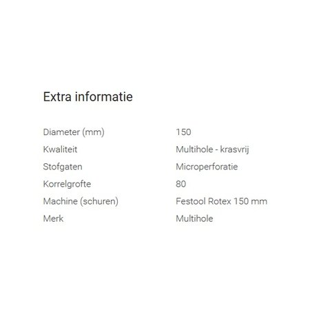 Tisa-Line Multihole Sanding Disc 150mm (set of 10 pieces)