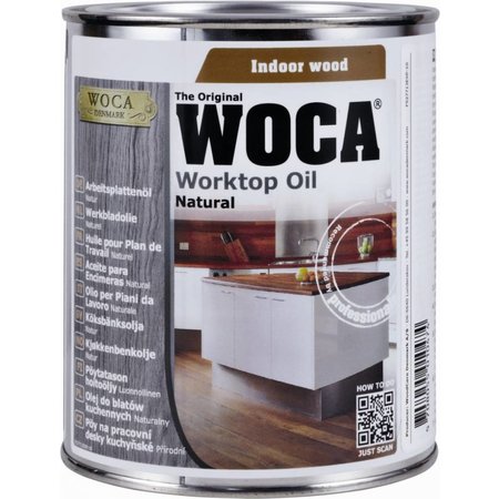 Woca Huile plan de travail (Naturel, Blanc, Gris ou Noir)