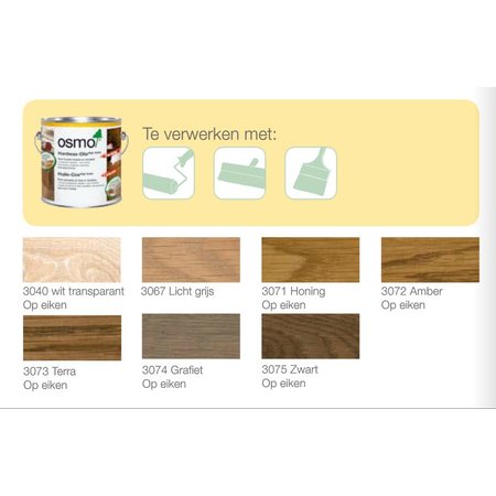 Osmo Hardwax oil in colour FARBIG 3040,3041,3044 etc.