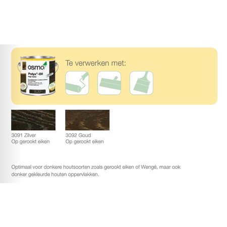 Osmo Huile-cire dure de couleur FARBIG 3040, 3041, 3044 etc.