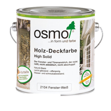 Osmo Buitenhout Peinture opaque pour bois 2104 BLANC (Produit parfait pour les fenêtres et les portes !)