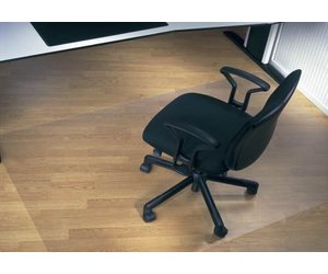 DG Catiee Bureaustoelmat, zelfklevende duurzame vloerbeschermermat, antislip vloermat voor computerrolstoelen, bureaustoelmatten (90 x 100 cm, zwart