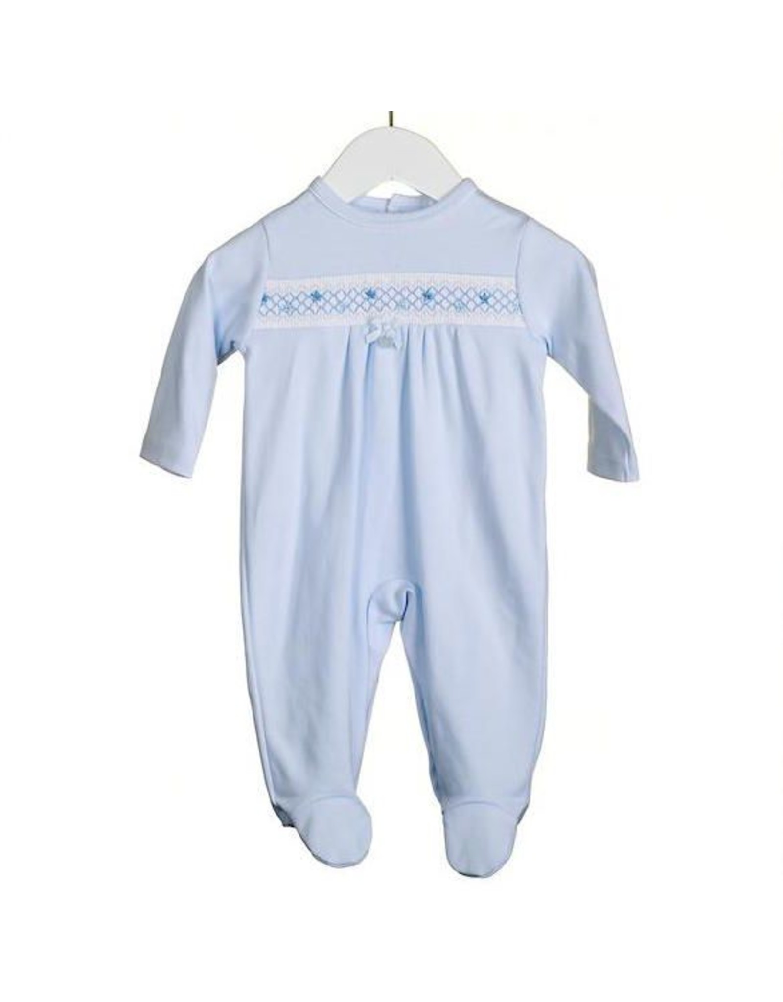 Blue Smocked Babygrow