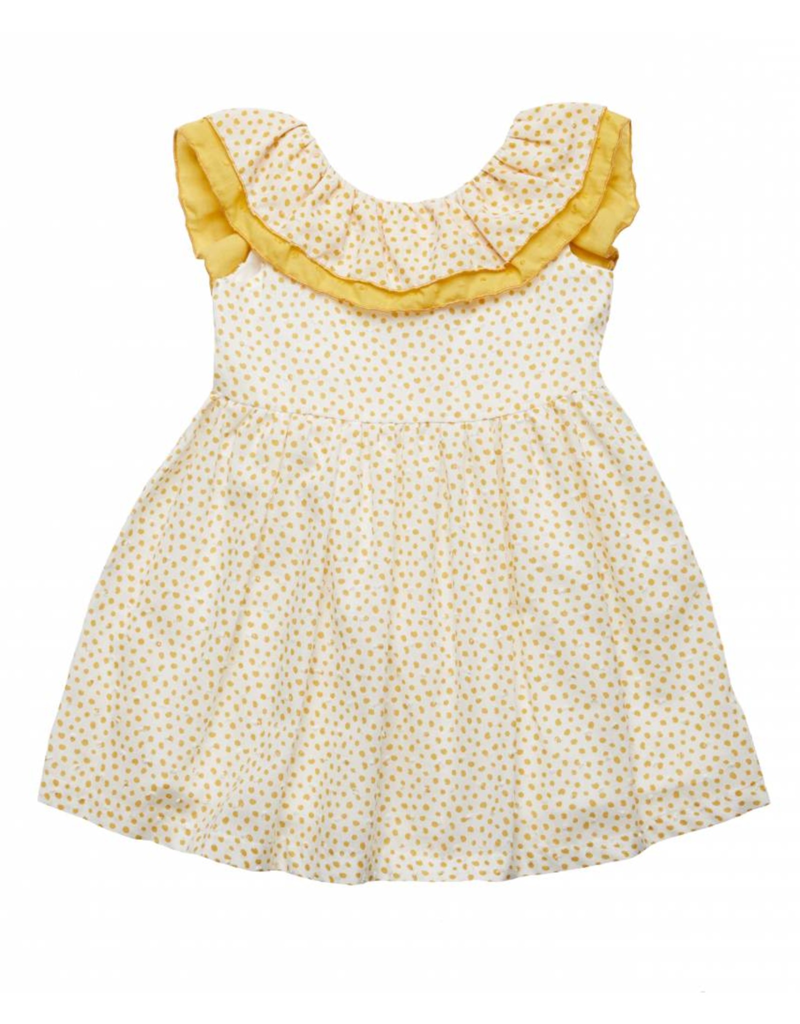 FINA EJERIQUE Mustard Polka Dot Dress