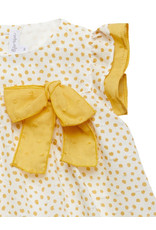 FINA EJERIQUE Mustard Polka Dot Dress