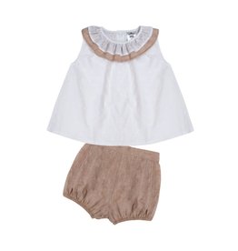 Minhon White & Camel Girls Set