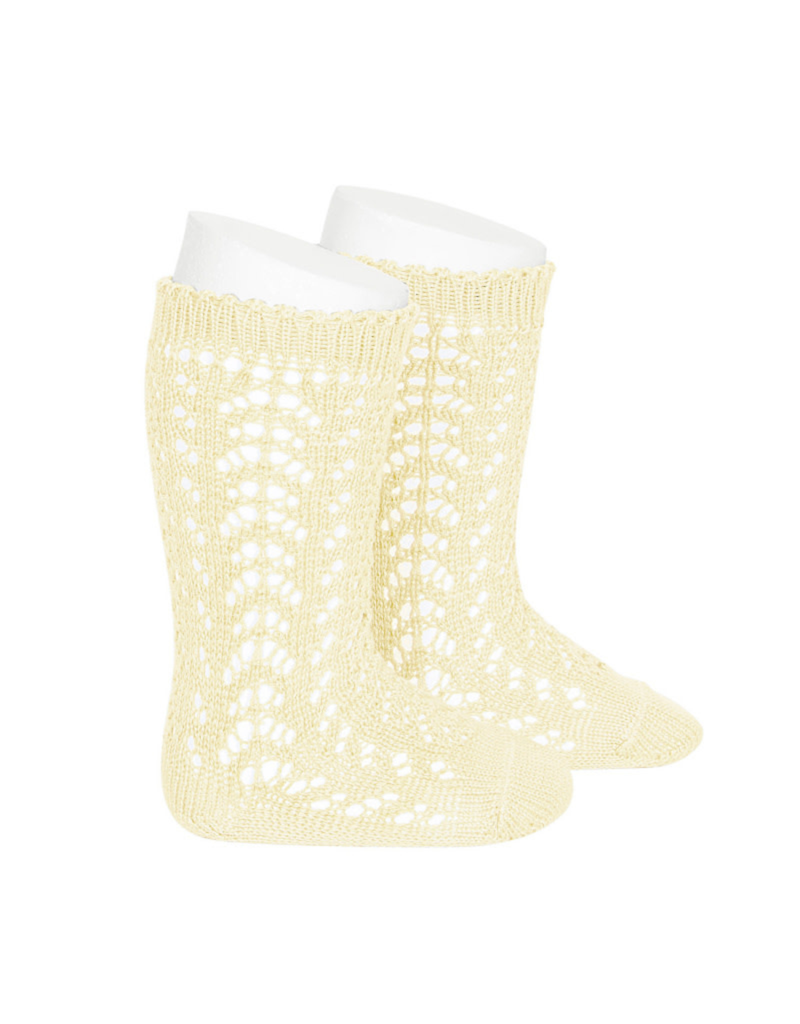 CONDOR Butter Openwork Knee Socks