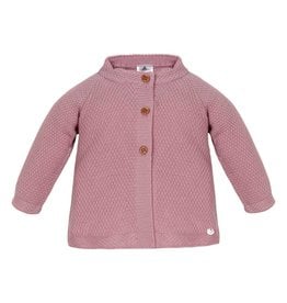 MINHON Old Pink Knitted Long Cardigan