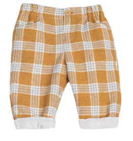 FINA EJERIQUE Grey & Mustard Check Trousers