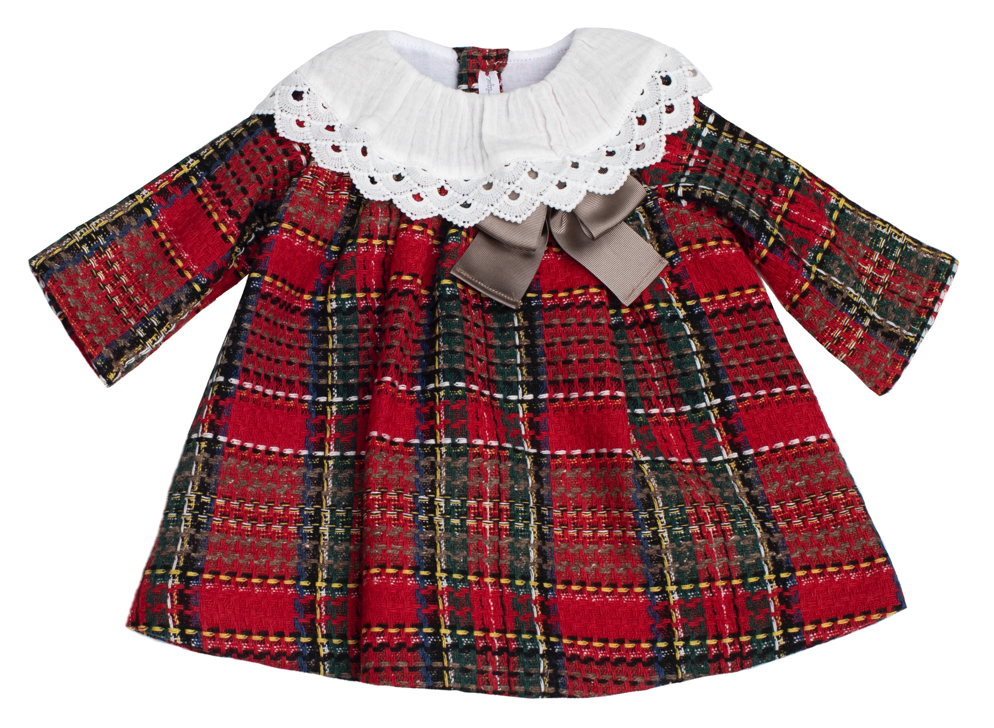 FINA EJERIQUE Red Check Dress with Frill Collar - Devoted Touch