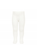 CONDOR Cream Ribbed Tights