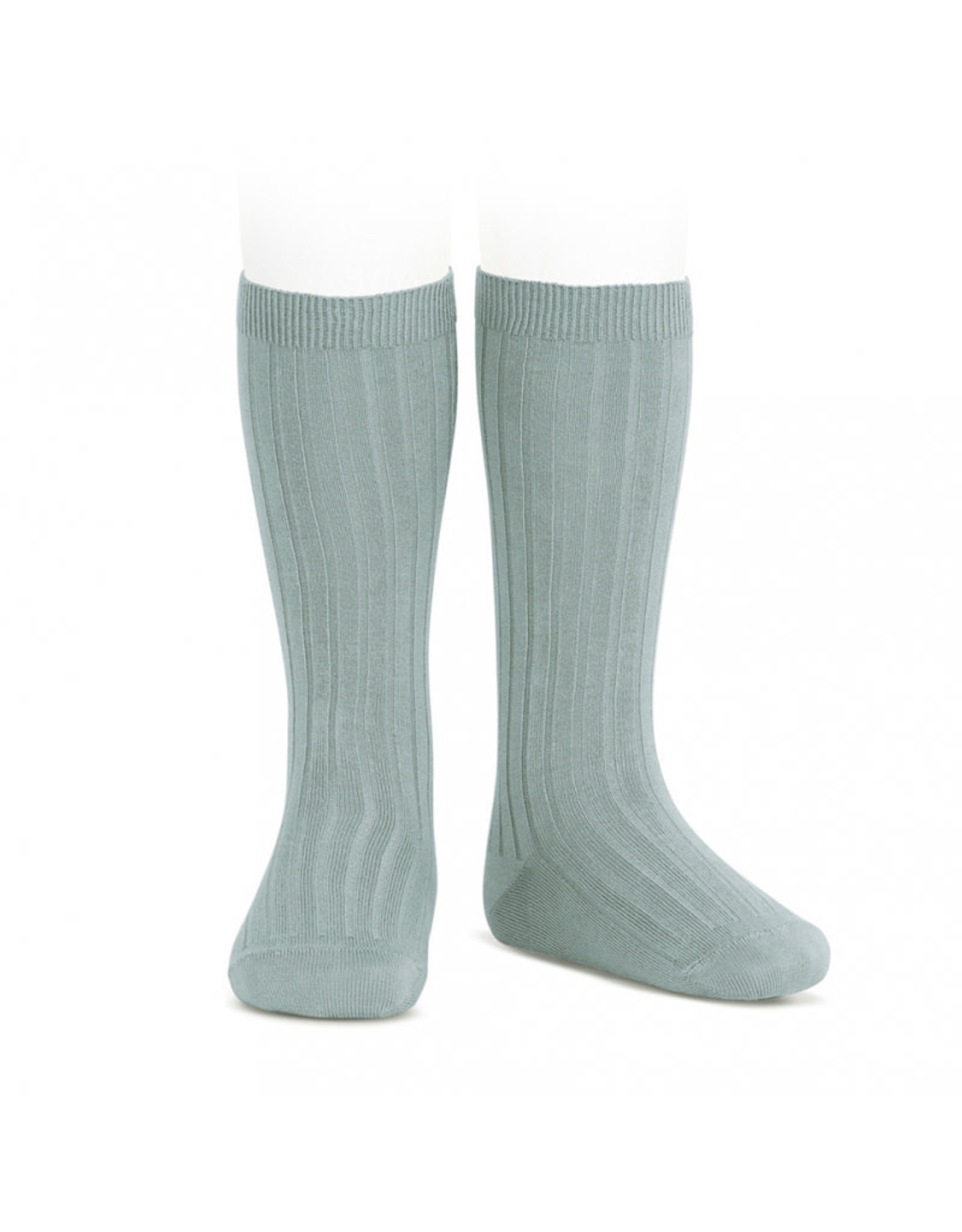 CONDOR Dry Green Ribbed Knee Socks