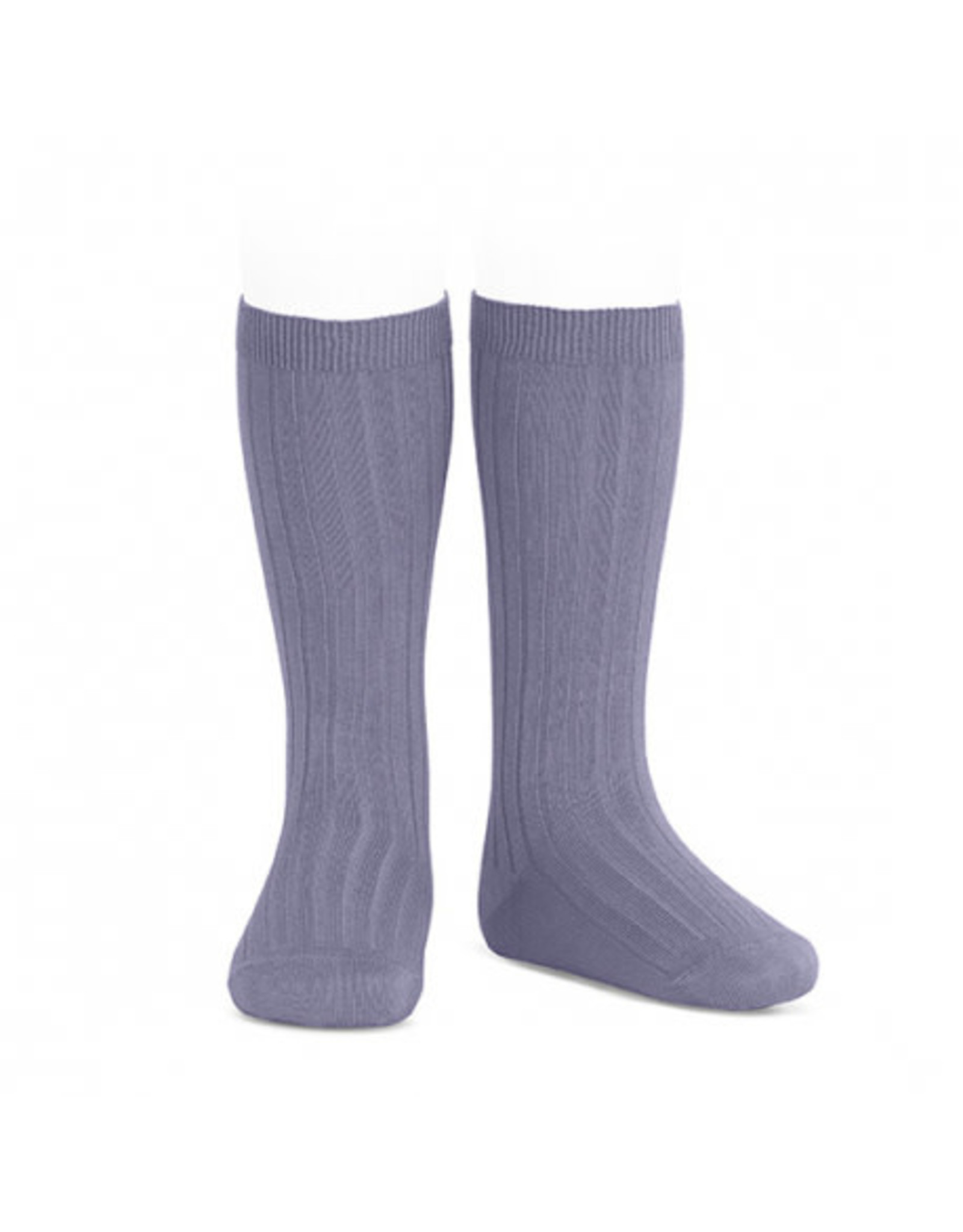 CONDOR Lavender Ribbed Knee Socks