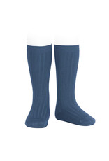 CONDOR Cobalt Ribbed Knee Socks