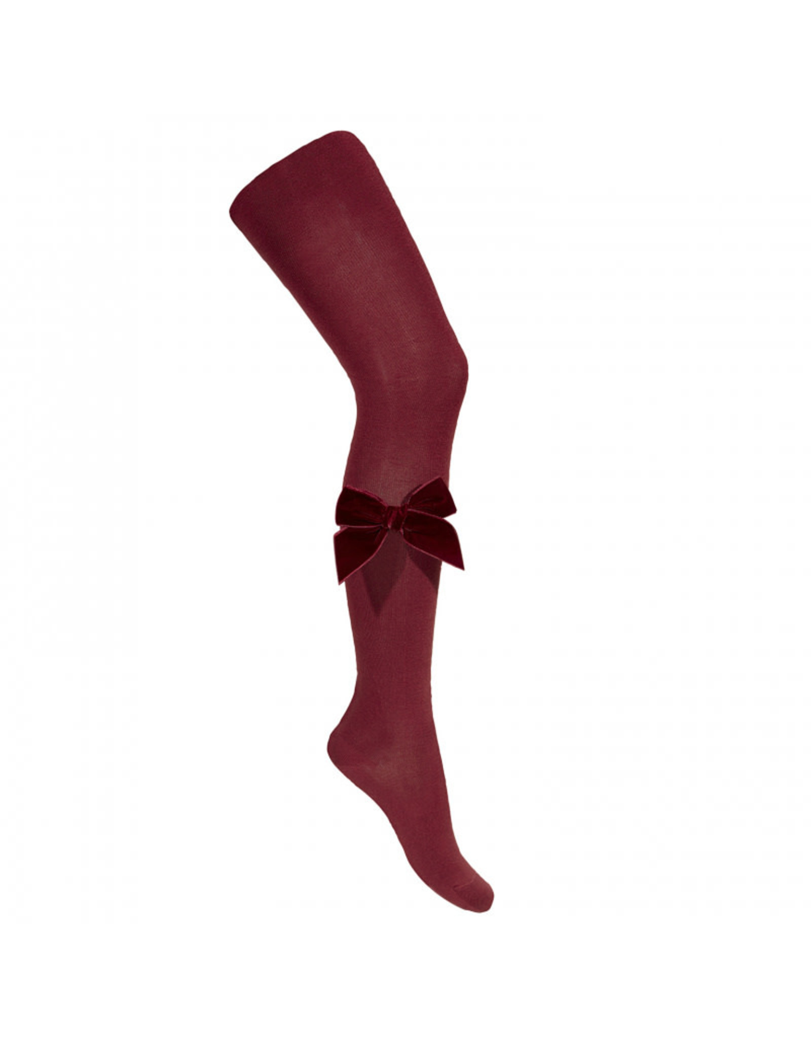 CONDOR Garnet Velvet Bow Tights