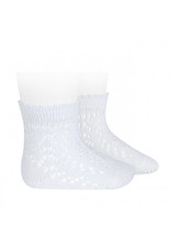 CONDOR White Openwork Short Socks