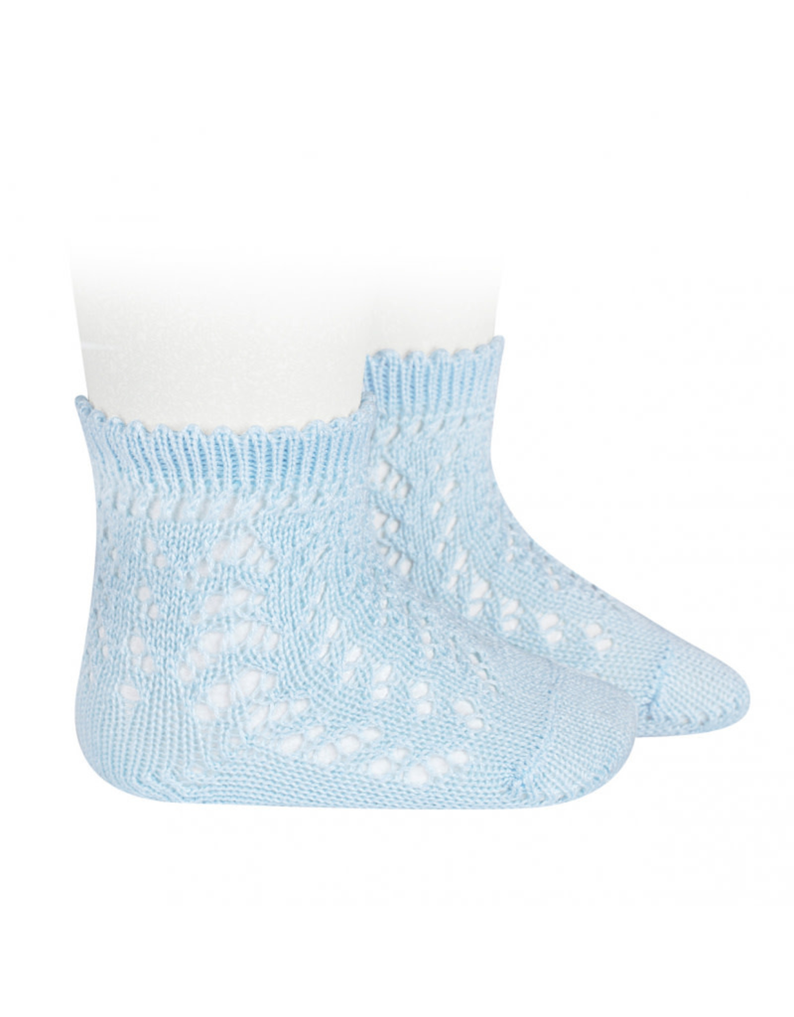 CONDOR Baby Blue Openwork Short Socks