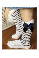 CONDOR Side Openwork Socks with Bow