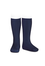 CONDOR Navy Blue Ribbed Knee Socks