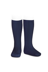 CONDOR Navy Ribbed Knee Socks