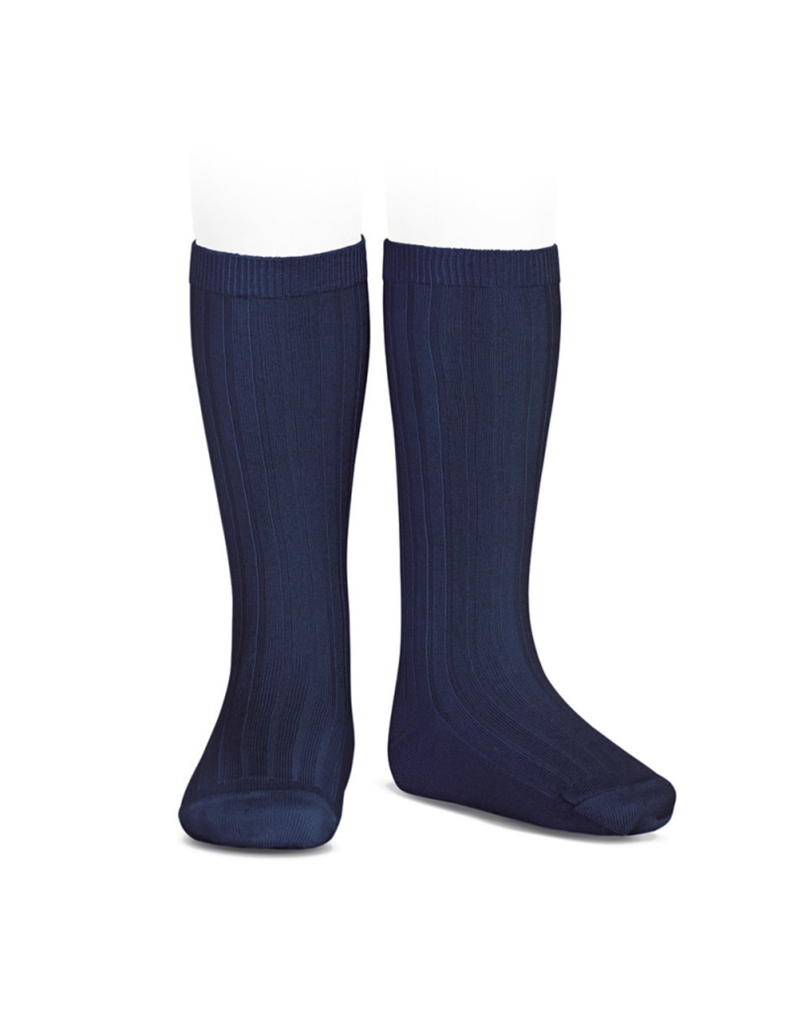 CONDOR Navy Blue Ribbed Knee Socks