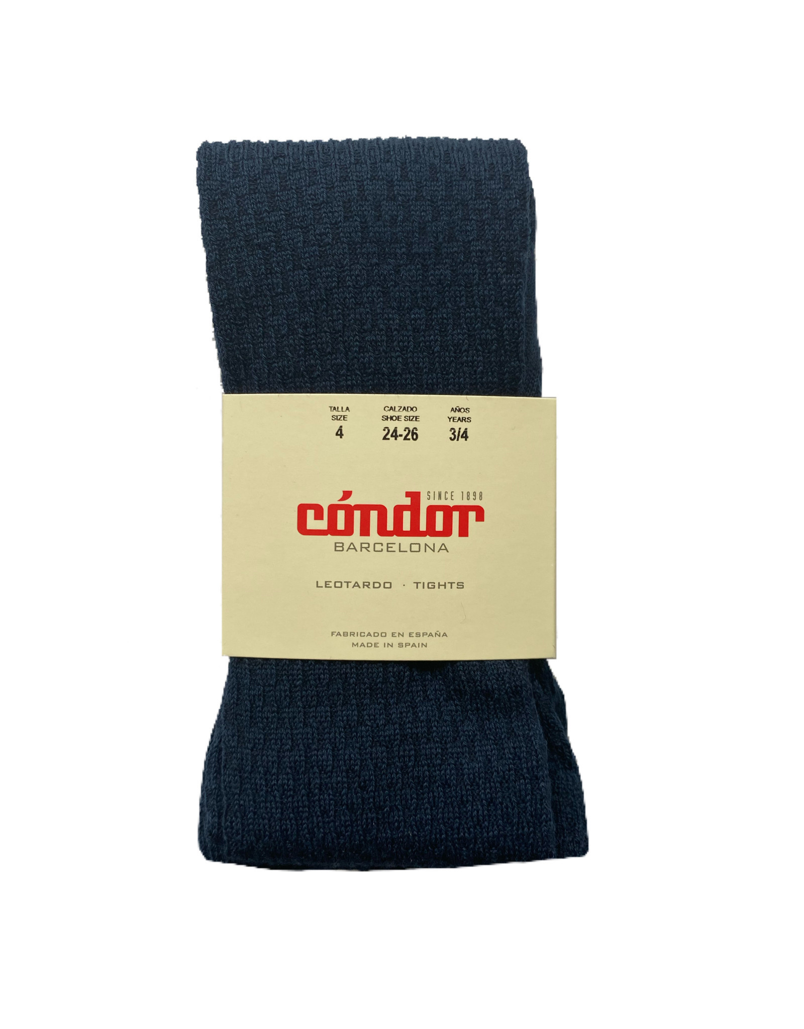 CONDOR Navy Blue Wool Patterned Tights