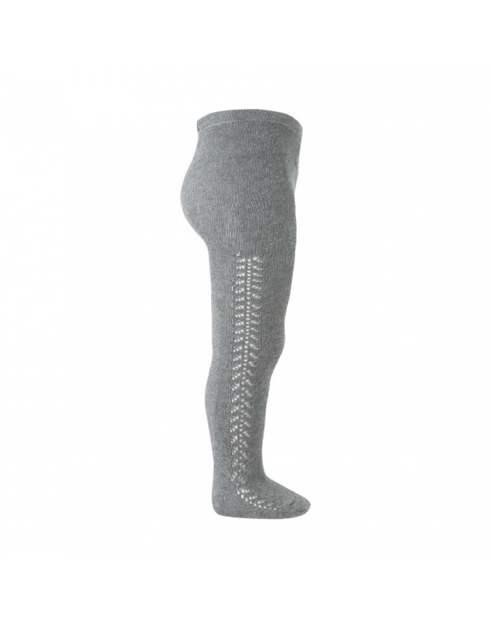 CONDOR Light Grey Side Openwork Tights