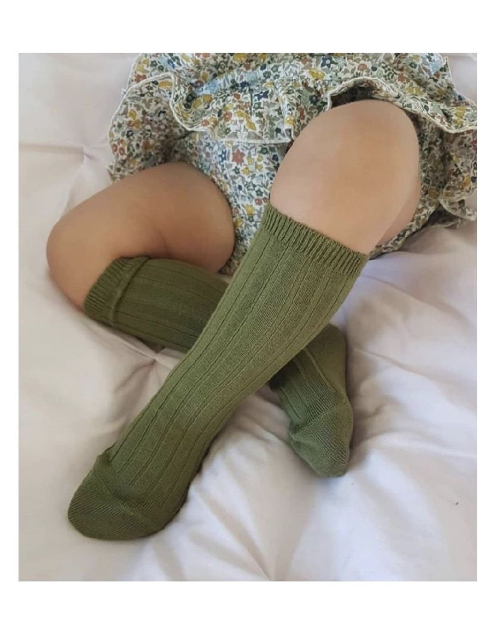 CONDOR Seaweed Ribbed Knee Socks