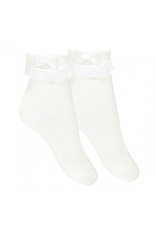 CONDOR Lace Short Socks with Folded Cuff