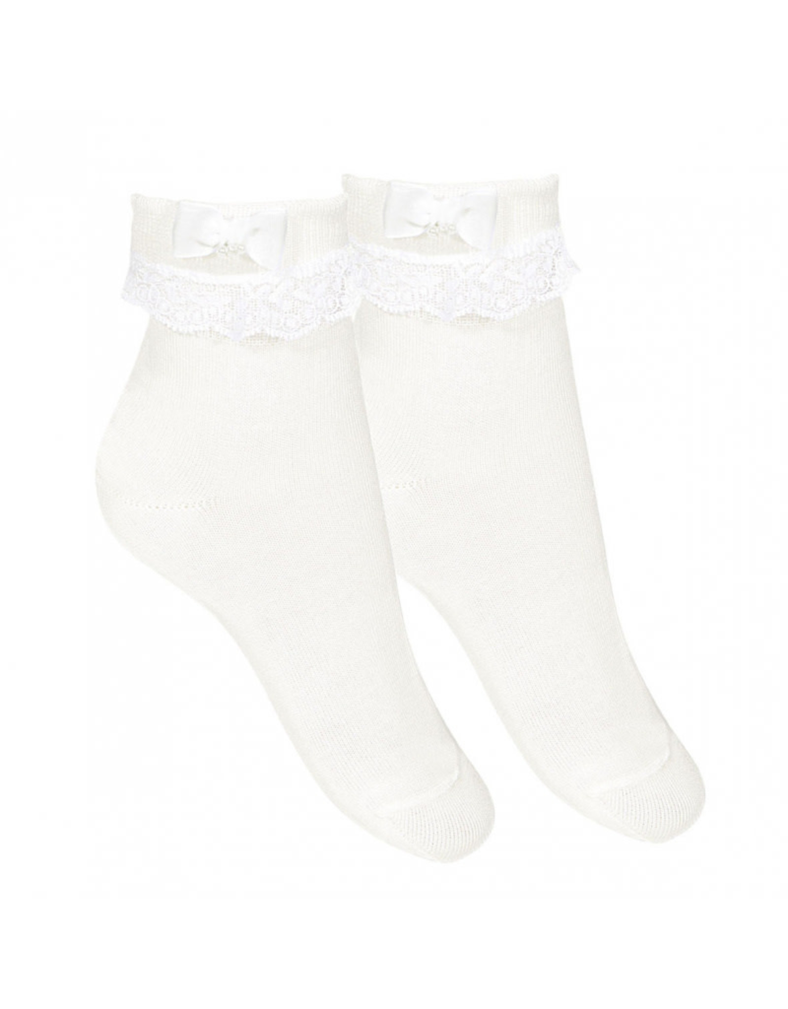 CONDOR Lace Short Socks with Folded Cuff