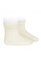 CONDOR Beige Openwork Short Socks