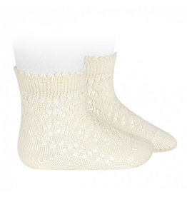 CONDOR Beige Openwork Short Socks