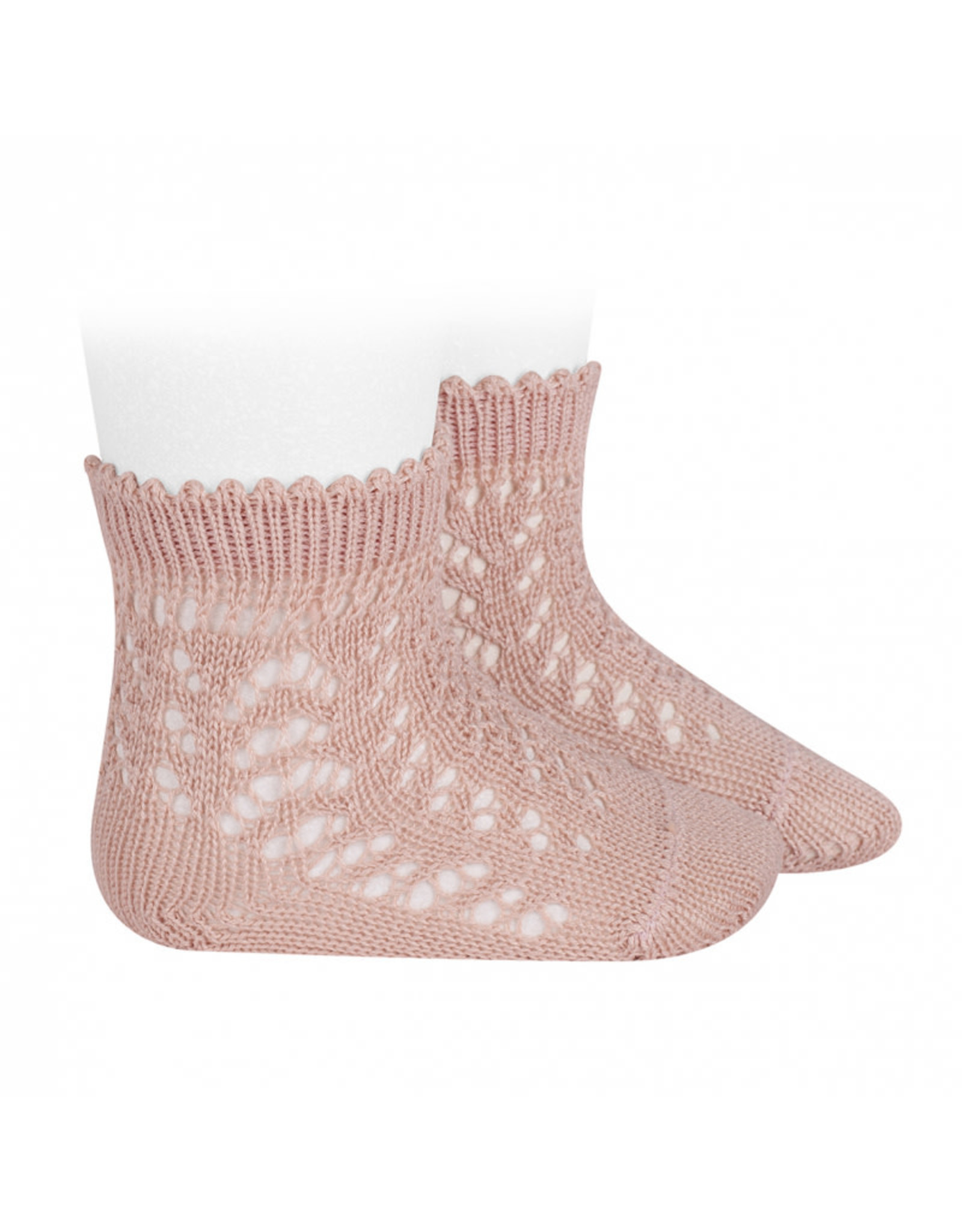 CONDOR Old Rose Openwork Short Socks