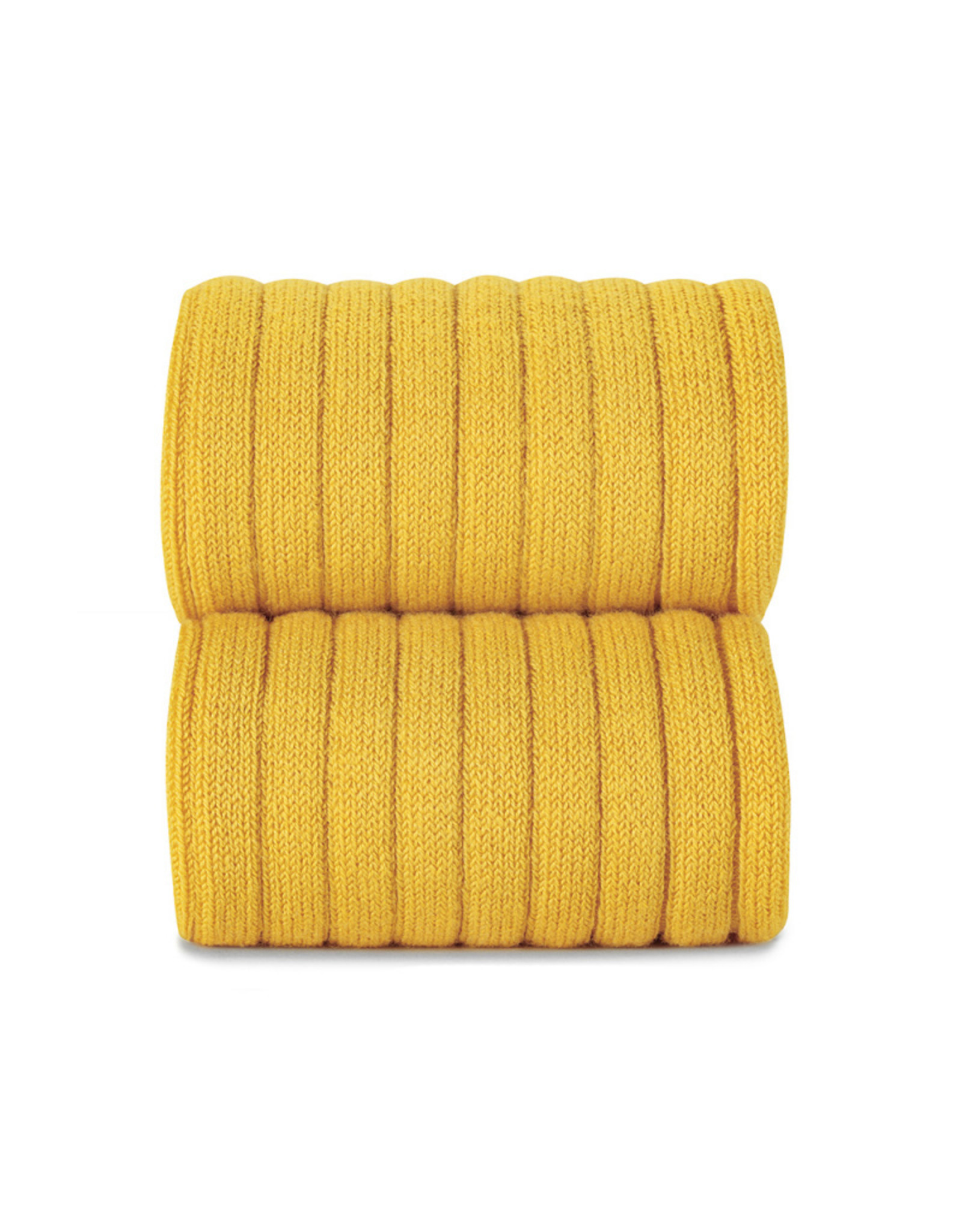 CONDOR Yellow Ribbed Knee Socks