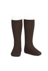 CONDOR Brown Ribbed Knee Socks