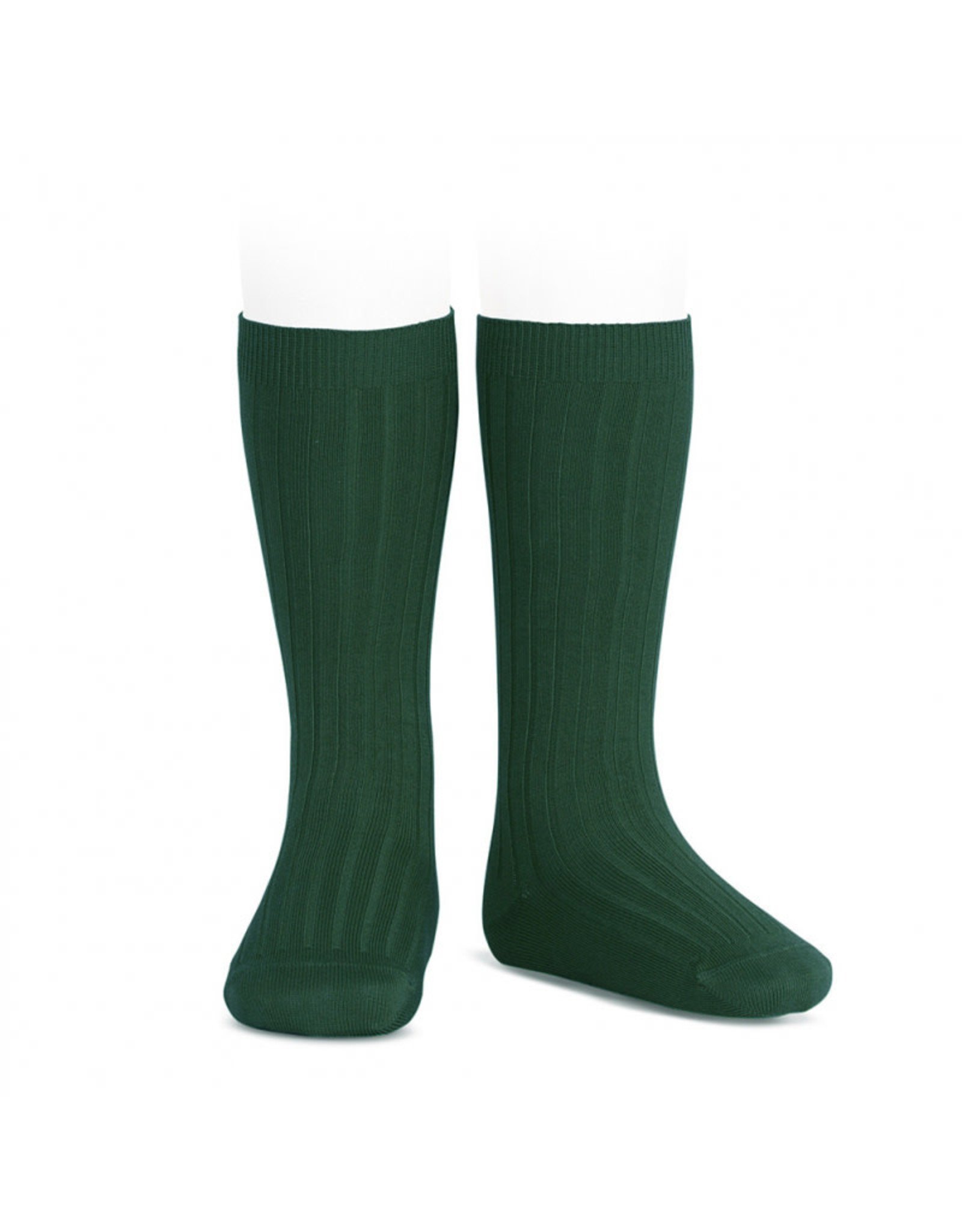 CONDOR Bottle Green Ribbed Knee Socks