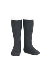 CONDOR Anthracite Ribbed Knee Socks