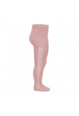 CONDOR Pale Pink Side Openwork Tights