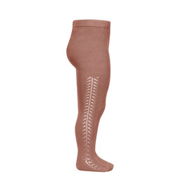 CONDOR Terracotta Side Openwork Tights