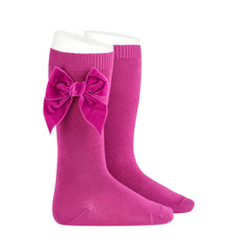 CONDOR Petunia Velvet Bow Socks