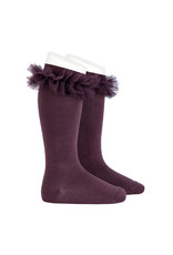 CONDOR Bordeaux Tulle Knee Socks