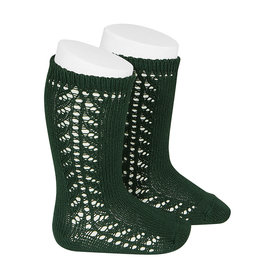 CONDOR Bottle Green Warm Side Openwork Socks