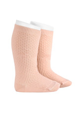 CONDOR Nude Wool Patterned Knee Socks