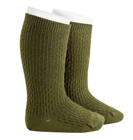 CONDOR Moss Wool Patterned Knee Socks