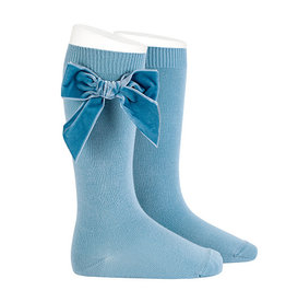 CONDOR Cloud Velvet Bow Socks