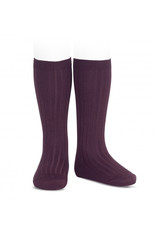 CONDOR Bordeaux Ribbed Knee Socks