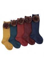 CONDOR Wool Pompom Knee Socks